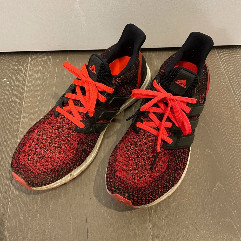 Adidas Ultra Boost 2.0 Black Solar Red US 9